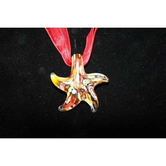 Handmade Jewelry - Art Glass Starfish Necklace